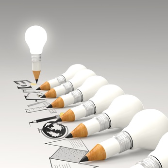 creative design hand drawn EDUCATION  word and light bulb 3d as